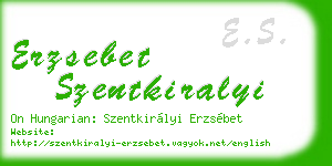erzsebet szentkiralyi business card